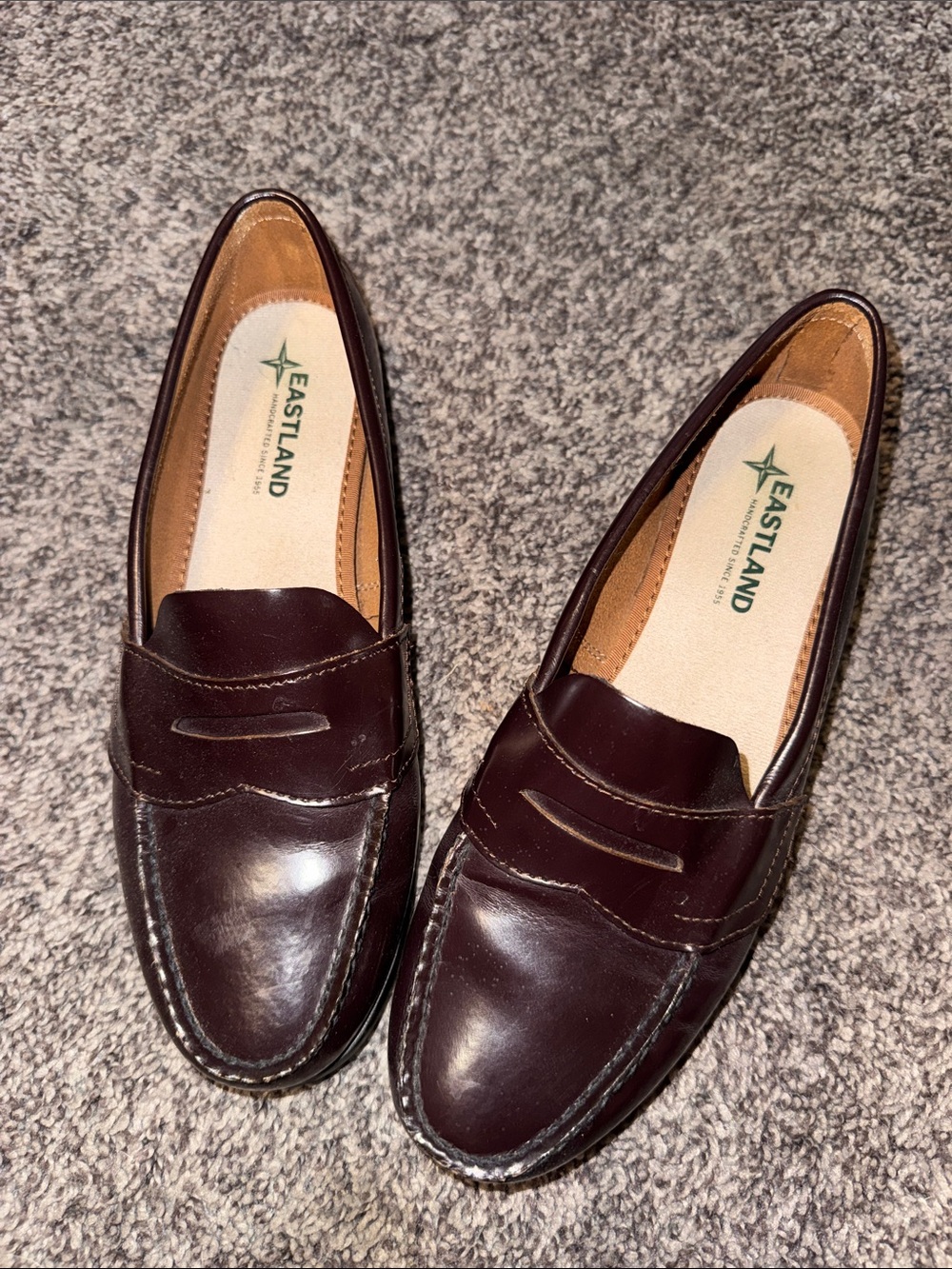 Eastland Women’s Burgundy Leather Penny Loafers